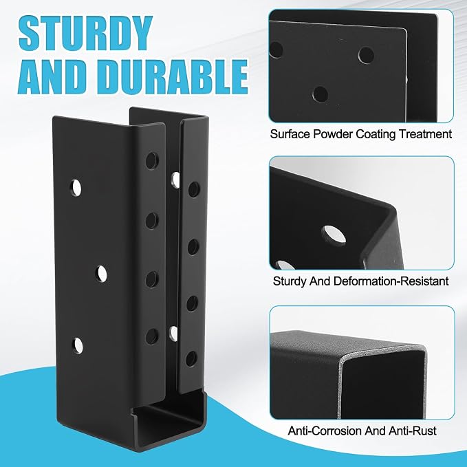 18 Pcs of 2"x 6" Concealed Joist Hangers|Outdoor Concealed-Flange | Q235 Steel - Image 3