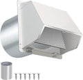 7Inch Hooded Wall Vent with Screen and Damper, Galvanized Steel Exhaust Vent by JYINCPED
