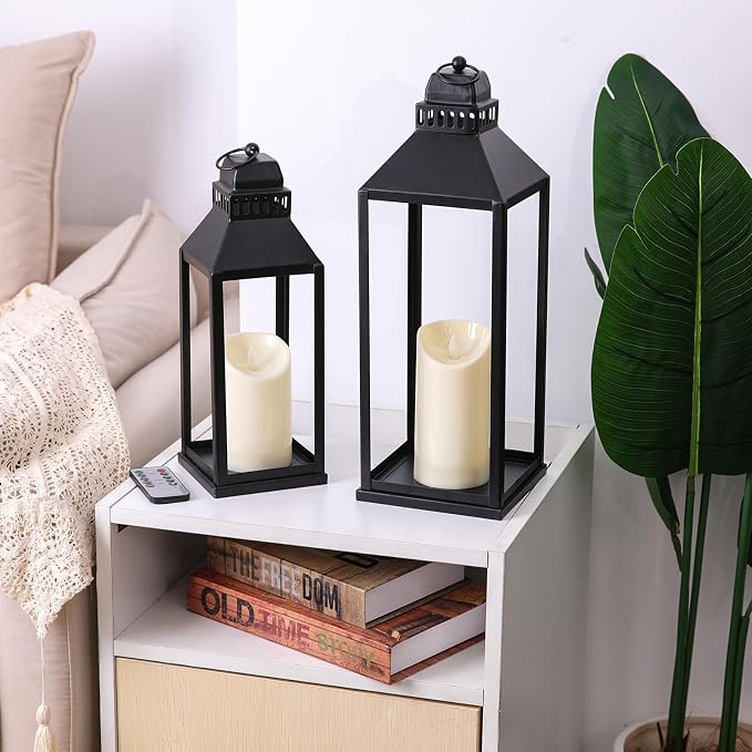 Decorative Lanterns Indoor Outdoor, Timer Remote Control - Image 6