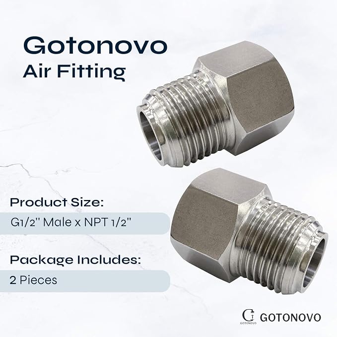 gotonovo G1/2 Inch Female To NPT1/2 Inch Male Threads Adapter Shower Fixture - Image 4