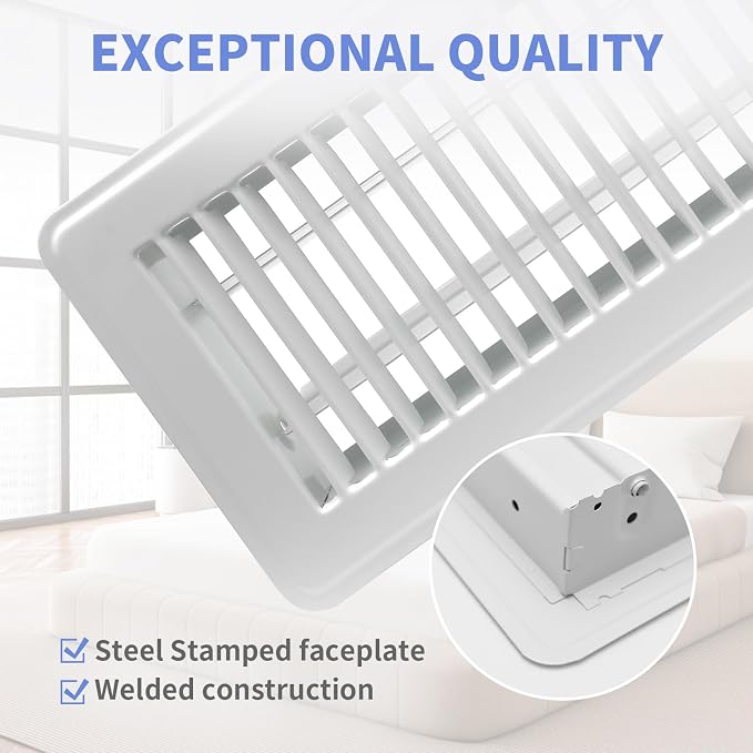 Howeall 4" x 8" Floor Register 2 Pack - Image 2