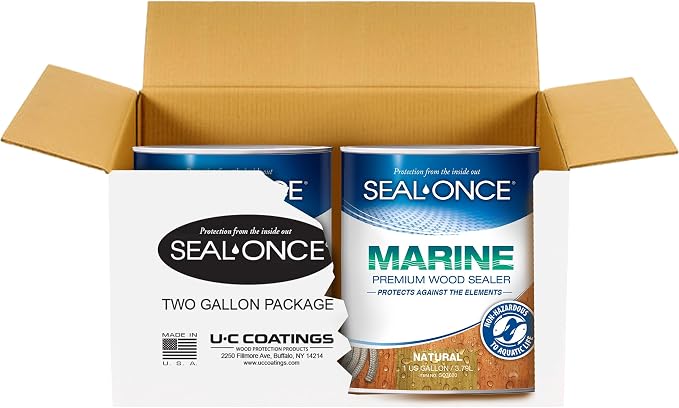 SEAL-ONCE Marine Ready Mix Wood Sealer and Stain, 2 Gallon | Penetrating - Image 2