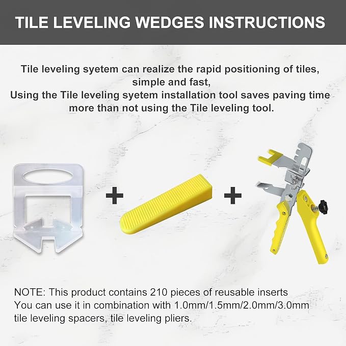 Tile Leveling System Wedges 210 pcs Reusable Tile Leveler Wedges - Image 5