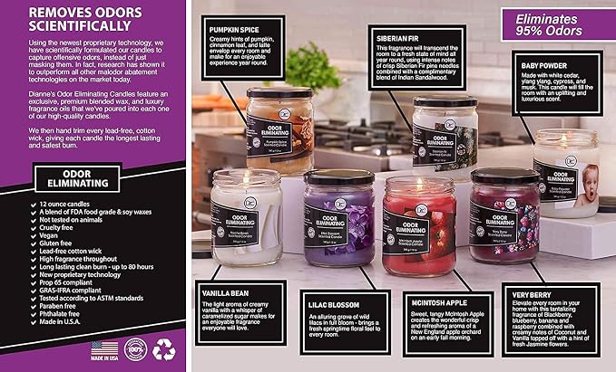 Lavender Odor Eliminating Highly Fragranced Candle - Image 7