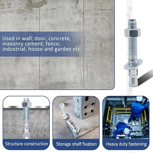 5/8 Concrete Anchors, 5/8 Wedge Anchors Bolts, 4-1/2" L, equipment bases - Image 4