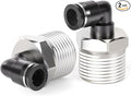 TAILONZ PNEUMATIC Male Elbow 6mm Tube OD x 1/2 Inch NPT Thread 90 Push to by TAILONZPNEUMATIC