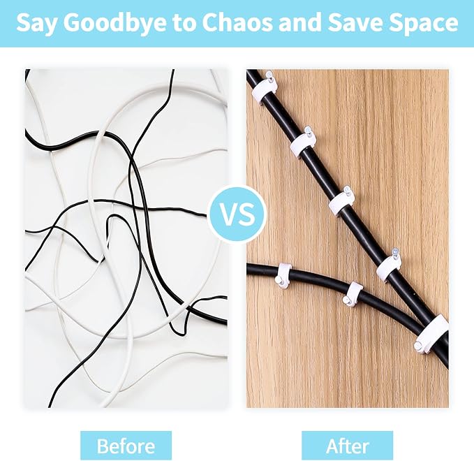 Abnii Cable Nails Clips, Wire Wall Clips, Cable Management Organizer Clip - Image 4