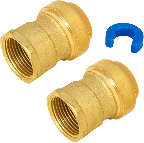 1 Inch Female Adapter, 1/2" Push Fit x 1/2" FNPT, Push-to-Connect, by SUNGATOR