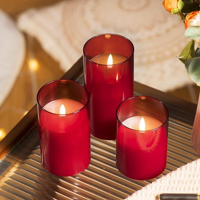 Tyawon Glass Battery Operated LED Flameless Candles - Image 5