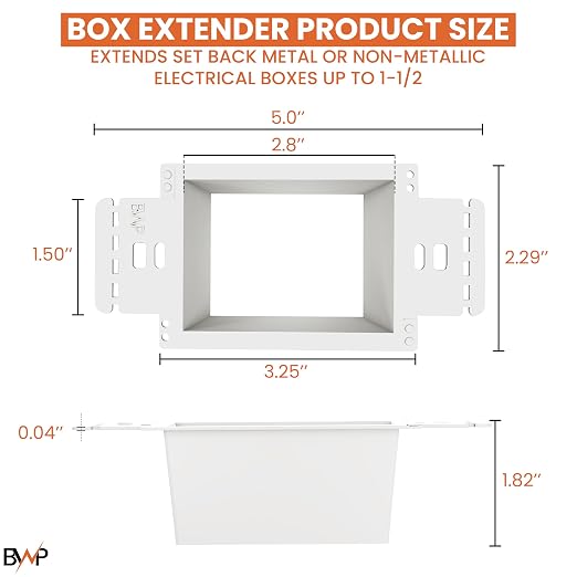 BWP 10 Pack Electrical Outlet Box Extender 1 Gang - Image 2