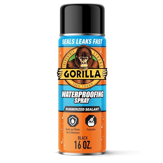 Gorilla Waterproofing Spray, 16 oz, Flexible Rubberized Sealant | Seals Out by Gorilla
