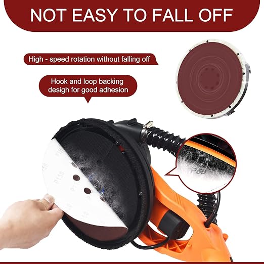 Awutzut 9 inch Sanding Discs 60 Grit 8 Holes Hook and Loop Sandpaper - Image 4