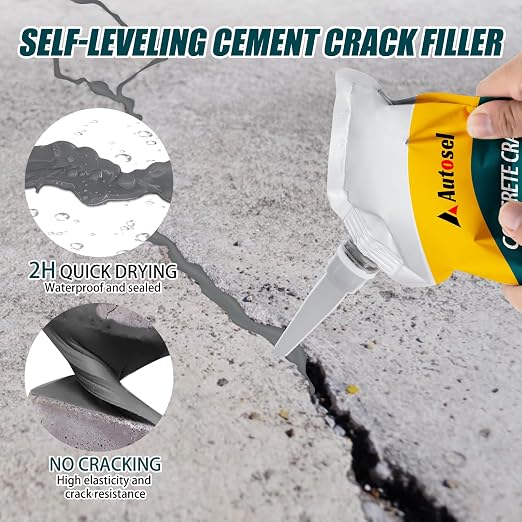 Concrete Crack Filler, Exterior Cement Crack Filler, Self-Leveling Cement Crack - Image 4