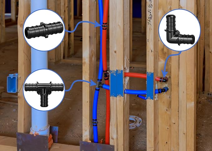 10pcs 3/4" Poly PPSU Barb Crimp PEX Elbow Fitting, No Lead | - Image 7