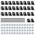 24pcs 4040 Aluminum Extrusion Corner Bracket Black by SeekLiny