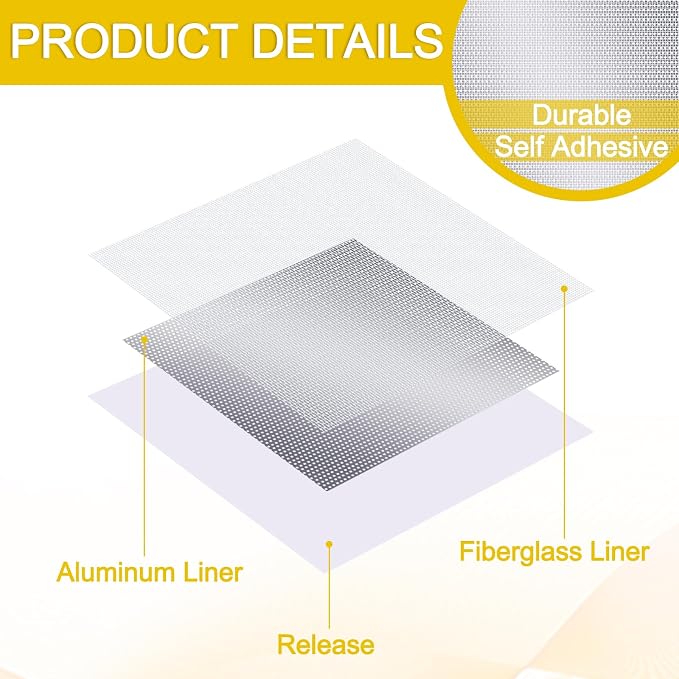 Yaocom 2 Pcs 12x12 Inch Drywall Repair Kit Self Adhesive Mesh Drywall Repair - Image 3