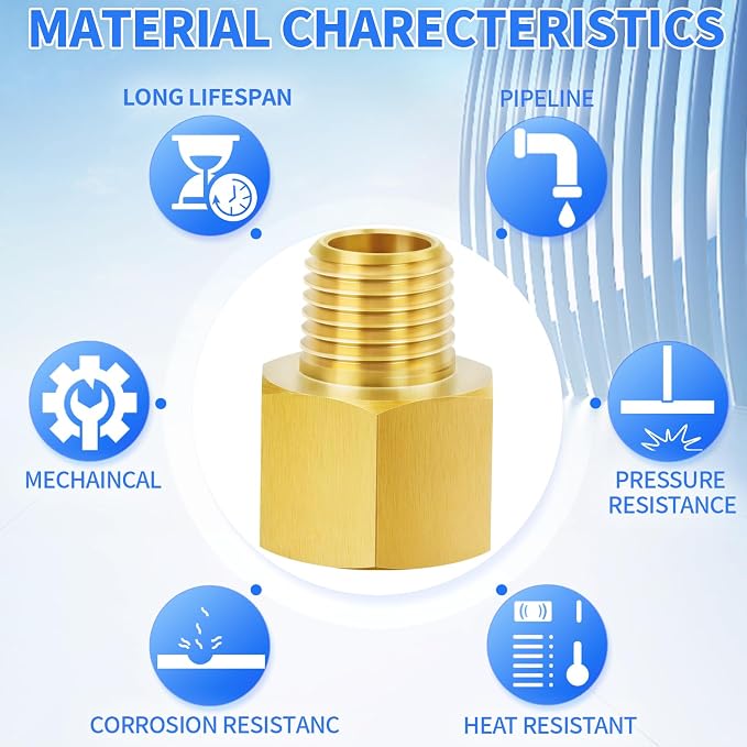 ChillWaves Brass Pipe Fitting Extension Adapter 3/4" NPT Female x 3/4" NPT Male - Image 5