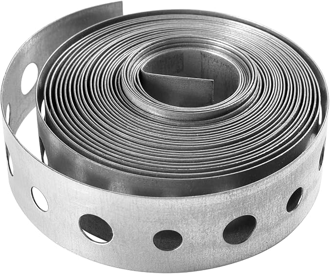 1Pack Gavanized Metal Pipe Strap 3/4-Inch x 10-Feet 28-Gauge Pipe Strapping by Funnytek