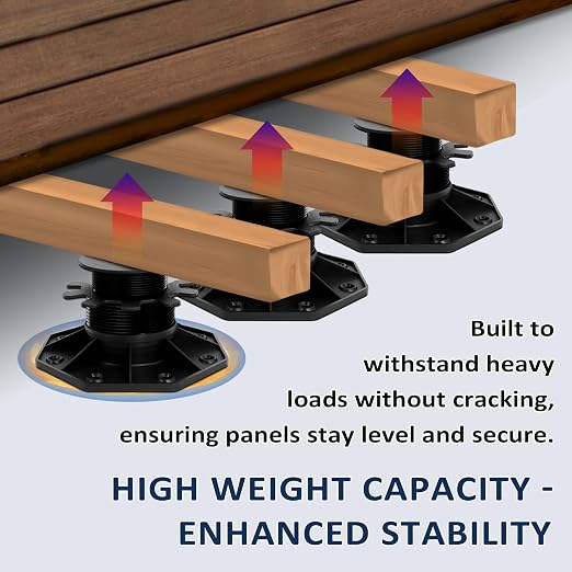 24 Pack Adjustable Deck Support Pedestal, 1-3/16" to 2-3/4" | Heavy Duty Deck - Image 3