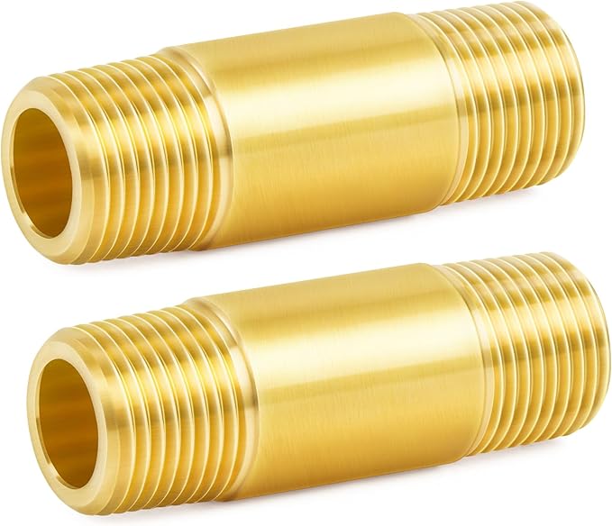 ChillWaves Brass Pipe Fitting, Long Nipple Pipe 1" NPT Male x 1" NPT Male by VisittheCHILLWAVES