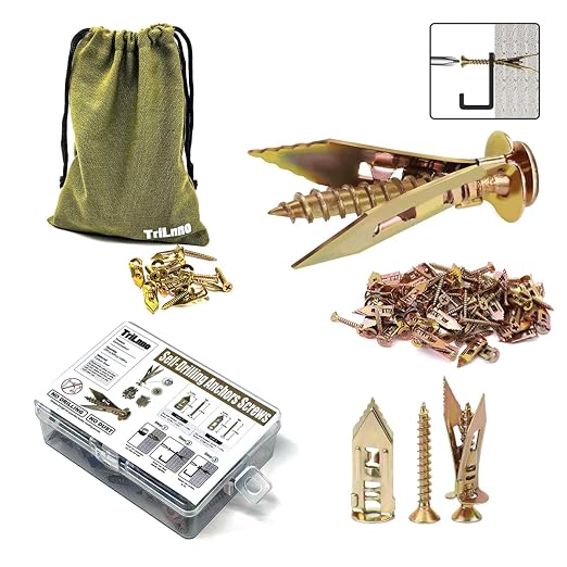 Self Drilling Drywall Anchors and Screws Kit, Heavy Duty Steel Wall Anchors by creativitychangeslifestyle