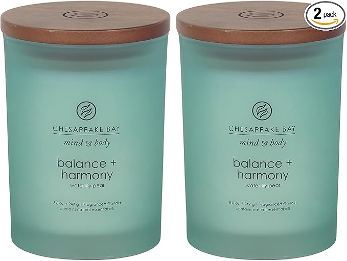 Chesapeake Bay Balance + Harmony Scented Candles Water Lily Pear Fragrance by ChesapeakeBayFragrance