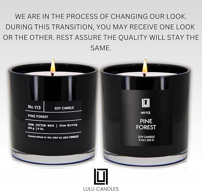 Lulu Candles Pine Forest Scented Soy Jar Candle, 9 Oz. | Smells like Balsam Fir - Image 3