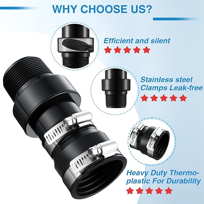Tellingyou Sump Pump Check Valve Fits 1-1/2" or 1-1/4" Pipe Thread | Check Valve - Image 6