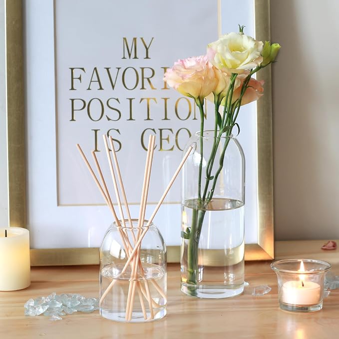 Etolies Glass Bud Vases in Bulk Set of 12, Modern Cylinder Glass Vase - Image 5