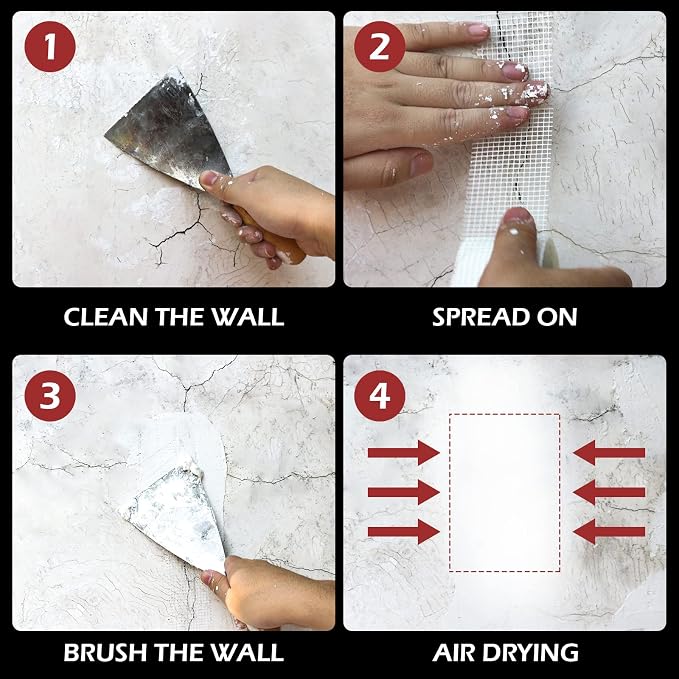 NEZUIBAN 6Pcs - Drywall Joint Tape, Fiberglass Mesh Tape - Image 6
