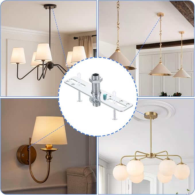 Ceiling Light Fixture Mounting Bracket Kit, 4 Pack Light Crossbar Mounting - Image 4