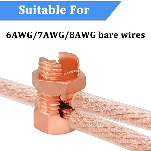 5 PCS TJ-16 Split Bolt Wire Connector, Copper Alloy Ground Wire | Durable - Image 4