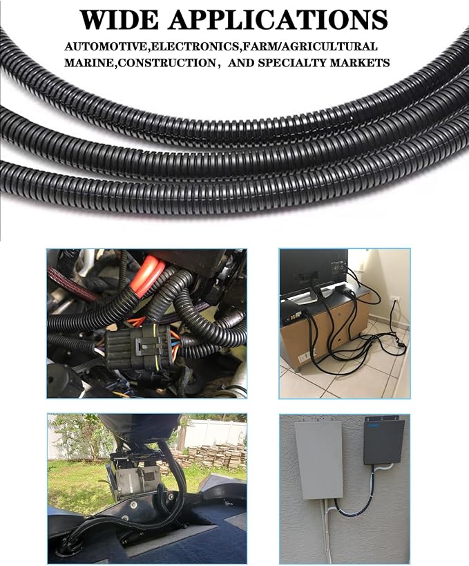1/4 Inch Wire Loom Split Tubing - 100ft Cord Protector Electric Wires Covers - Image 7