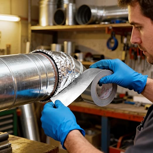 4" x 82Ft Aluminum Foil Heat Shield Tape Fiberglass Thermal Tape | High temp - Image 7