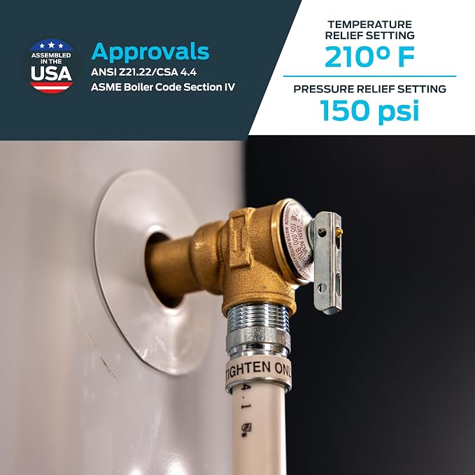 Cash Acme 3/4 Inch NCLX-5L Temperature and Pressure Relief Valve, Push to - Image 4