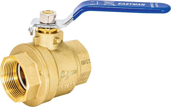 Eastman 1-1/2 Inch IPS Heavy Duty Full Port Ball Valve, Brass Plumbing Fitting by Eastman