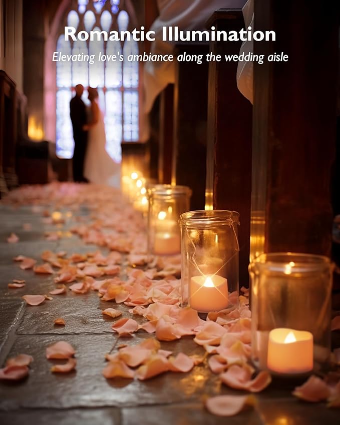 Homemory 24-Pack Flameless Tea Lights Candles Battery Operated, 200+ Hours | - Image 6