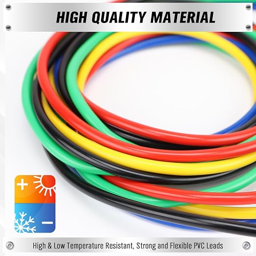 SWANLAKE 5-Piece Banana Plug to Alligator Clip Test Leads, 1000V 15A 3.5ft/1M - Image 4