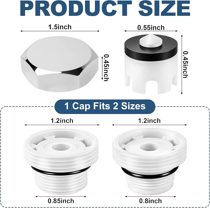 2 Pack Outdoor Faucet Repair Kit, Brass Vacuum Breaker Repair Kit Fit 2 Sizes - Image 2