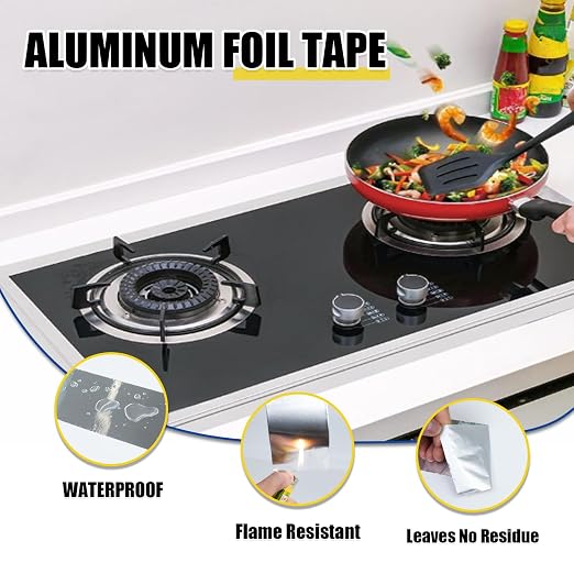 Aluminum Foil Tape 4 inch x 165ft Heavy Duty HVAC Duct Tape - Image 5