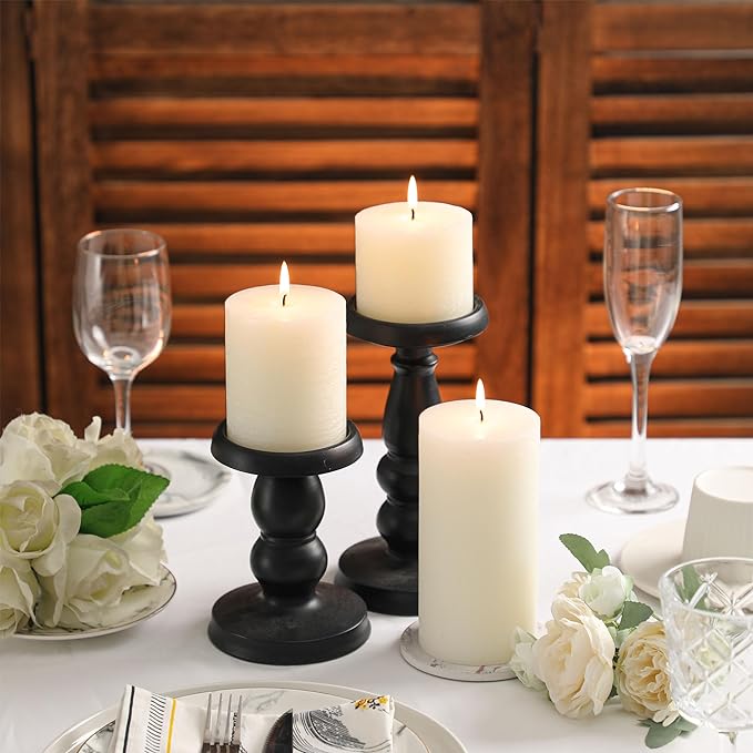 3x6 Inch White Pillar Candles - Image 4