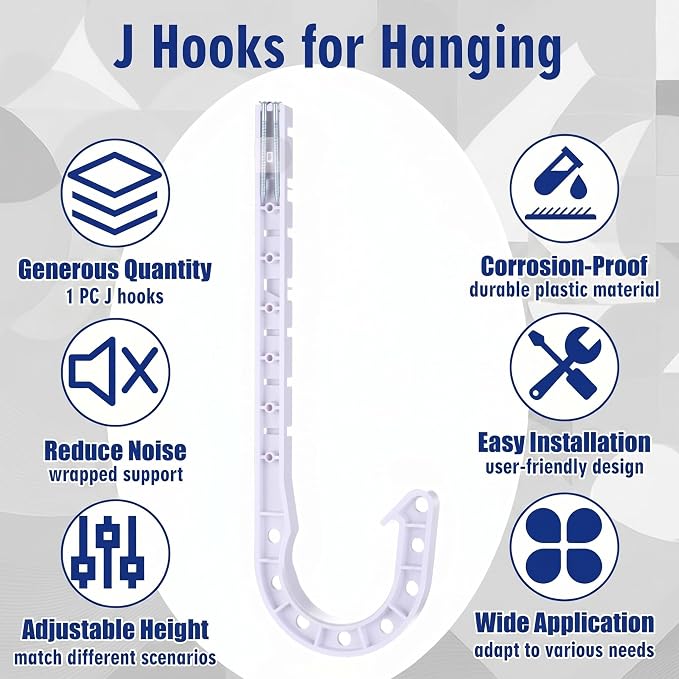 Novabright 1 Pc 2 Inch Pex Support J-hook Pipe Hanger - Image 4