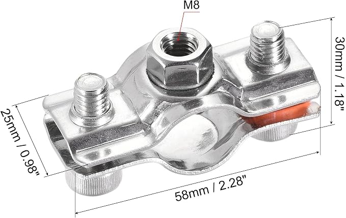 uxcell Wall Ceiling Mount Pipe Supports, 304 Stainless Steel Adjustable Pipe - Image 2