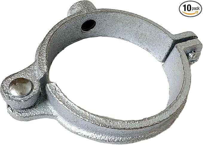 1/2" NPS Hinged Split Ring Pipe Hanger, Pre Galvanized, 3/8" Rod Fitting by Unknown