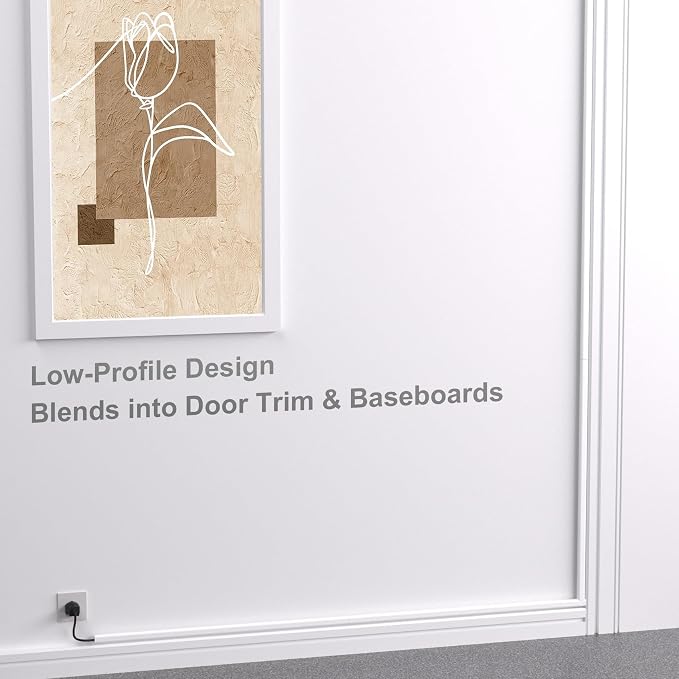 ZhiYo 85" Cord Cover for 1 Wire, Mini Beige Cord Hider Wall, 0.5"W x 0.3"H | - Image 4
