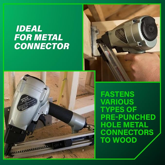 Metabo HPT Pneumatic Strip Nailer, 36° Metal Connector Tool, NR38AK | Fastens - Image 3