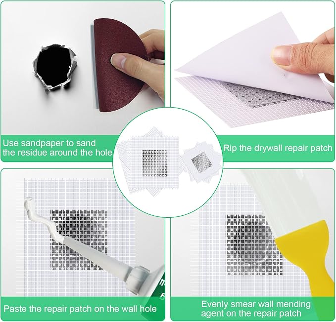 Drywall Repair Kit, 2 Pack Spackle Wall Repair Patch Kit - Image 5