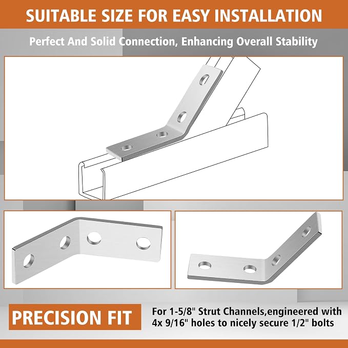 16 Pcs 45 Degree Angle Bracket Fitting - Image 3
