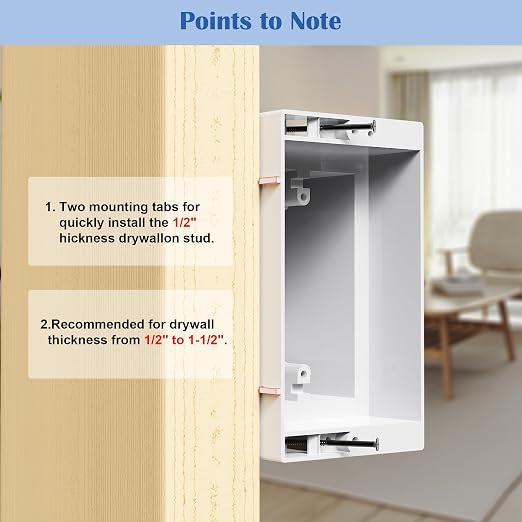 Recessed Outlet/Electrical Box Single Gang, DVFR1W-1 Recessed Receptacle Outlet - Image 4