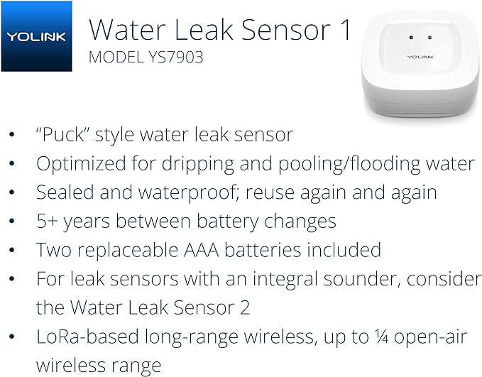 YoLink LoRa Smart Water Leak Protection System, Including 3/4" Commercial Grade - Image 3